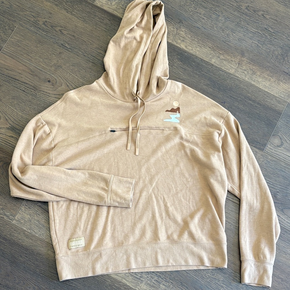 ROARK Beige Hoodie with Minimal Desert Graphic
